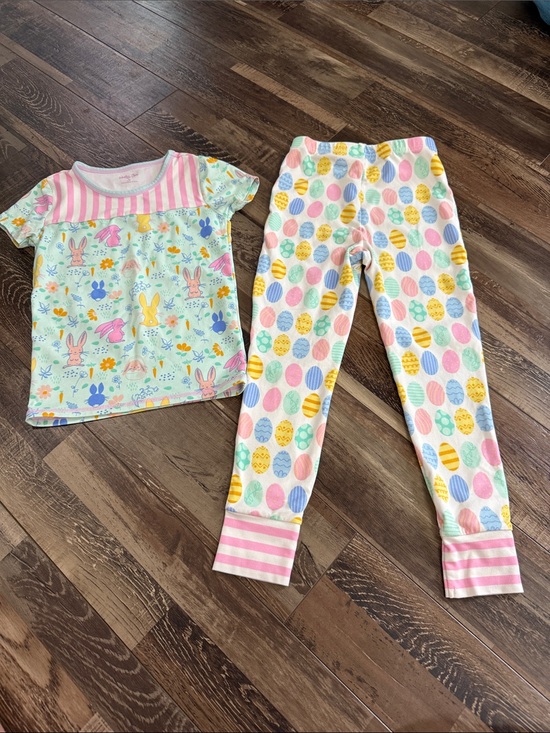 Matilda Jane Other - Matilda Jane Pastel‎ Bunny & Easter Egg Pajama Set - Pink, Yellow, Blue, Green